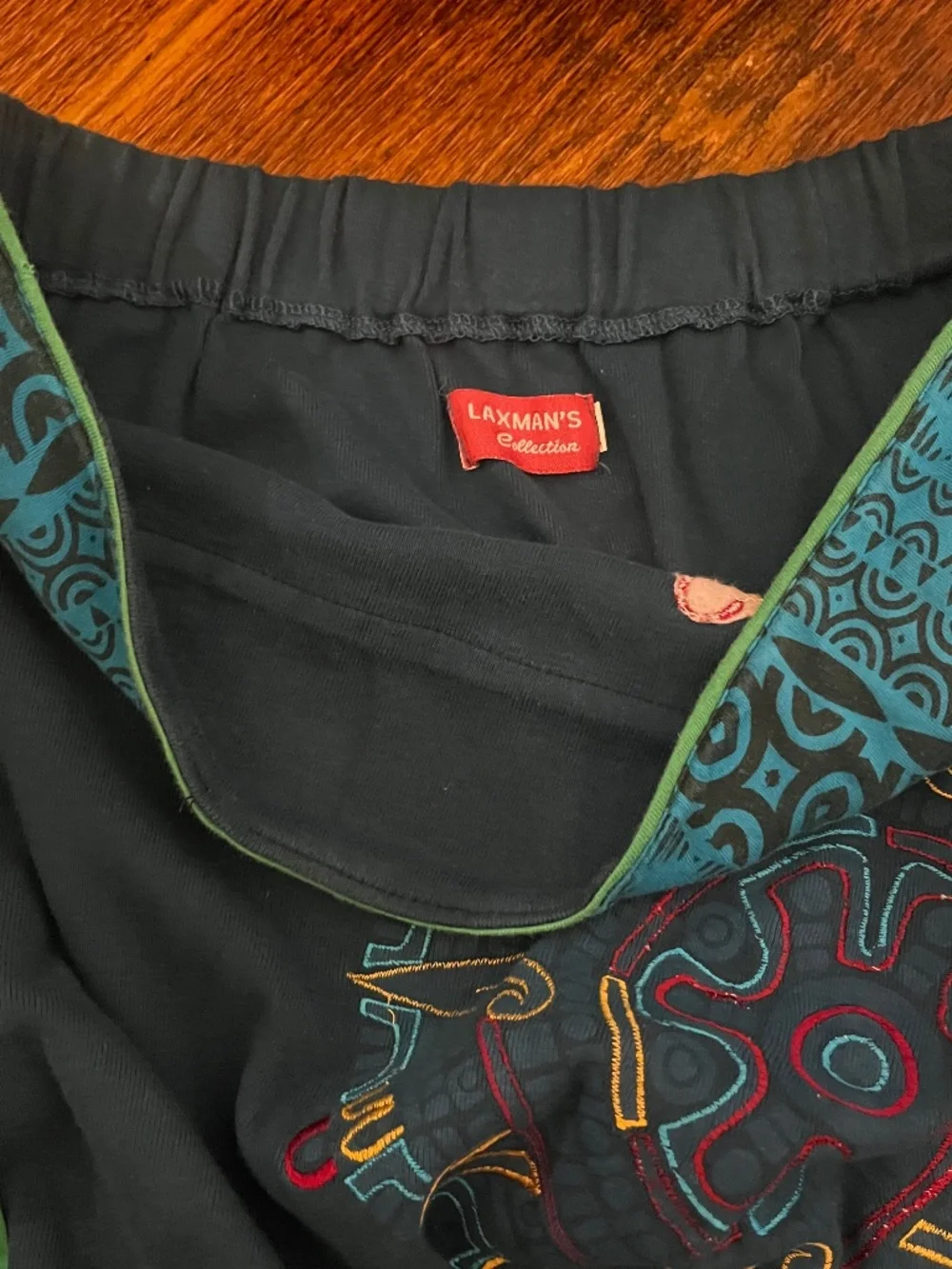 Cute blue boho miniskirt